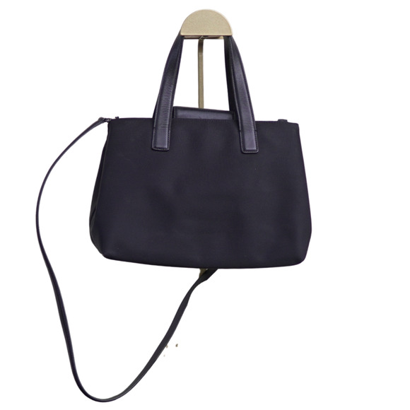 Coach Handbags - Coach 2-Way Nylon and Leather Medium Black Satchel w/ Crossbody Strap GOK-7400